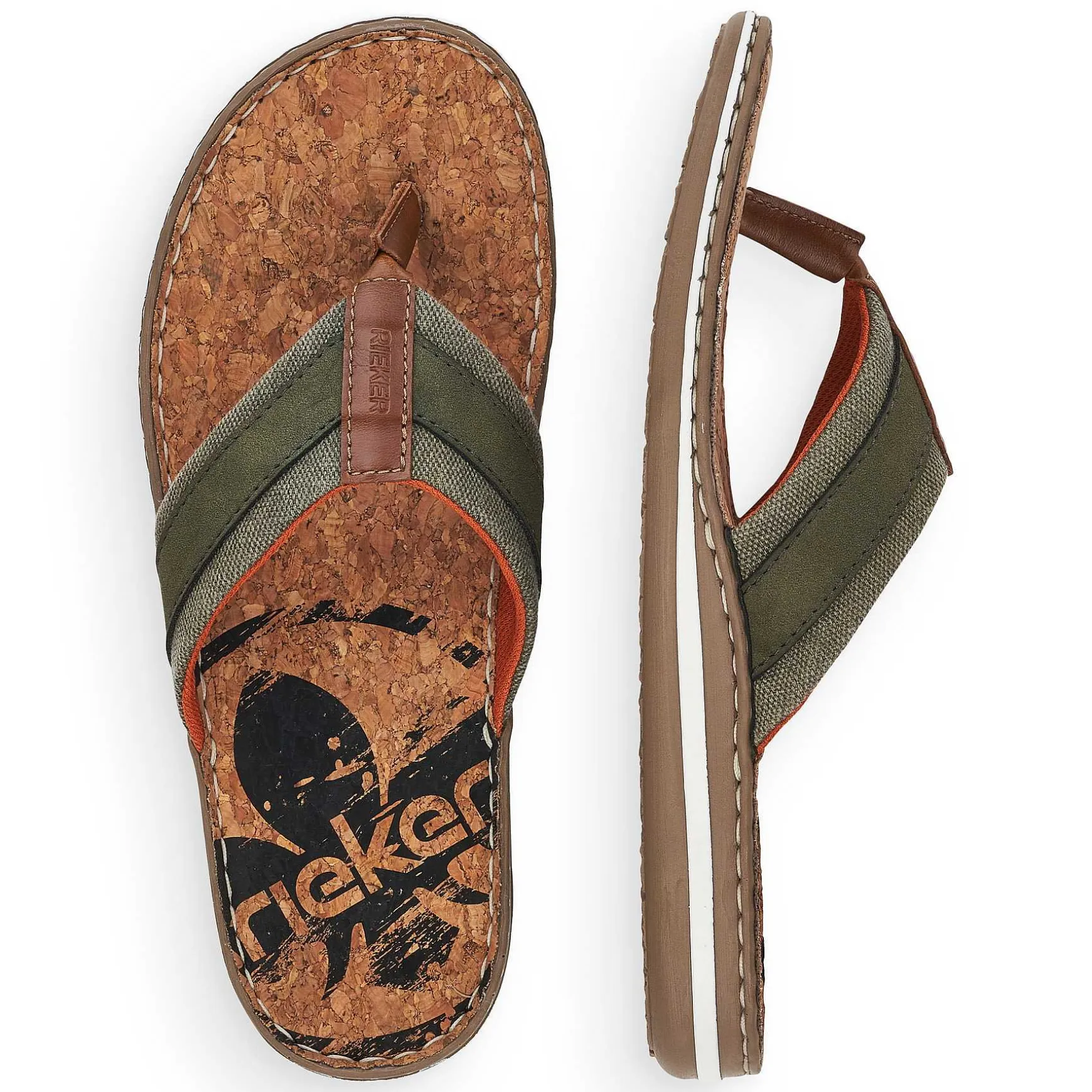 Rieker Men'S Toe Separator Olive Green