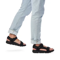 Rieker Men'S Trekking Sandals Deep Black
