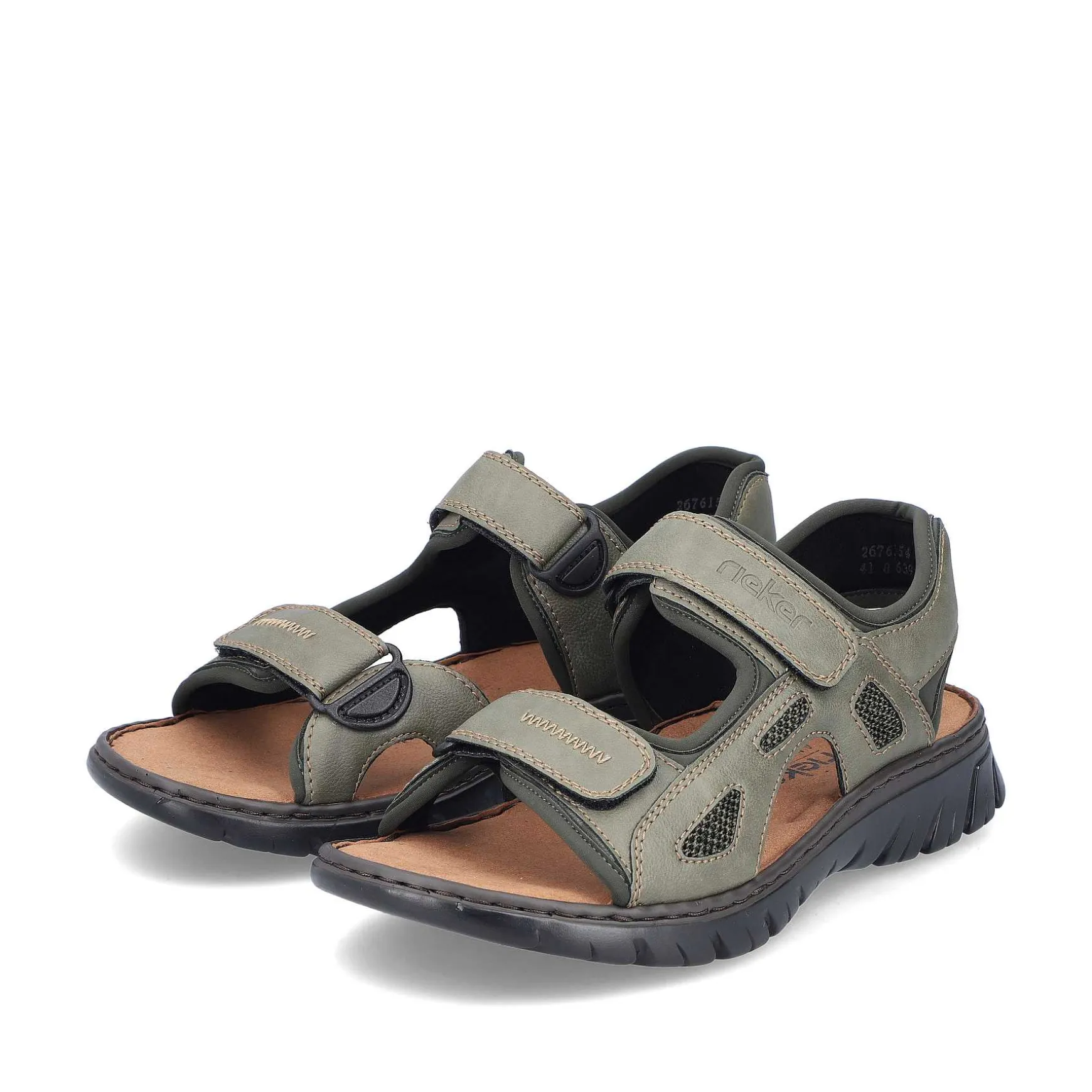 Rieker Men'S Trekking Sandals Green Gray