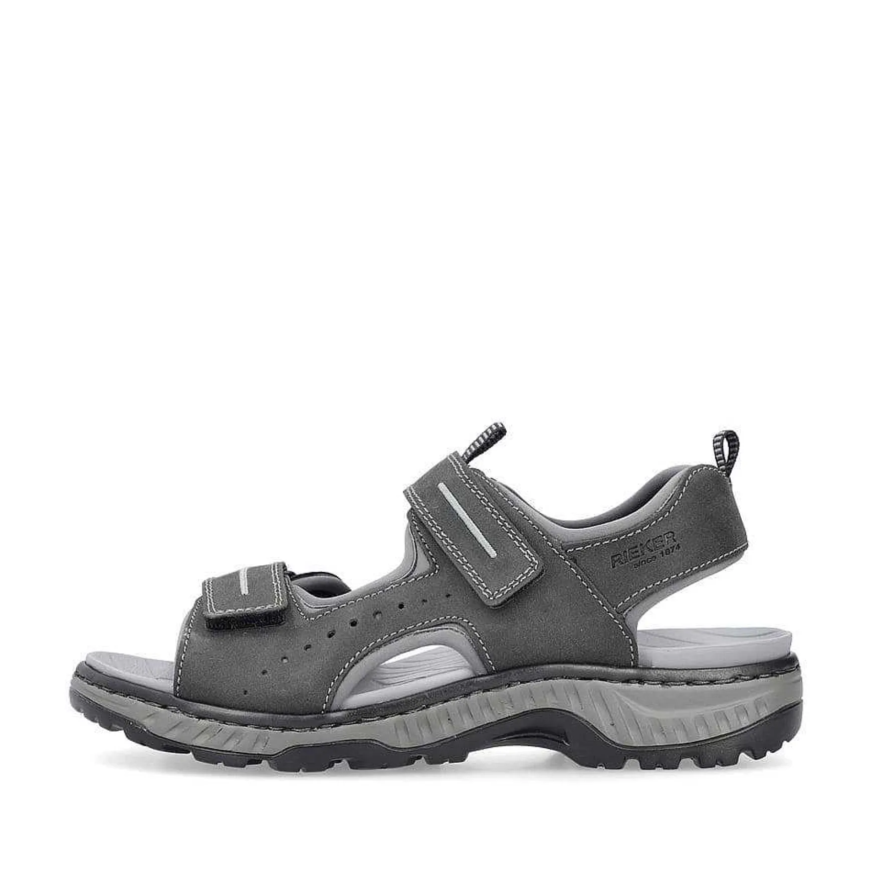 Rieker Men'S Trekking Sandals Moon Grey