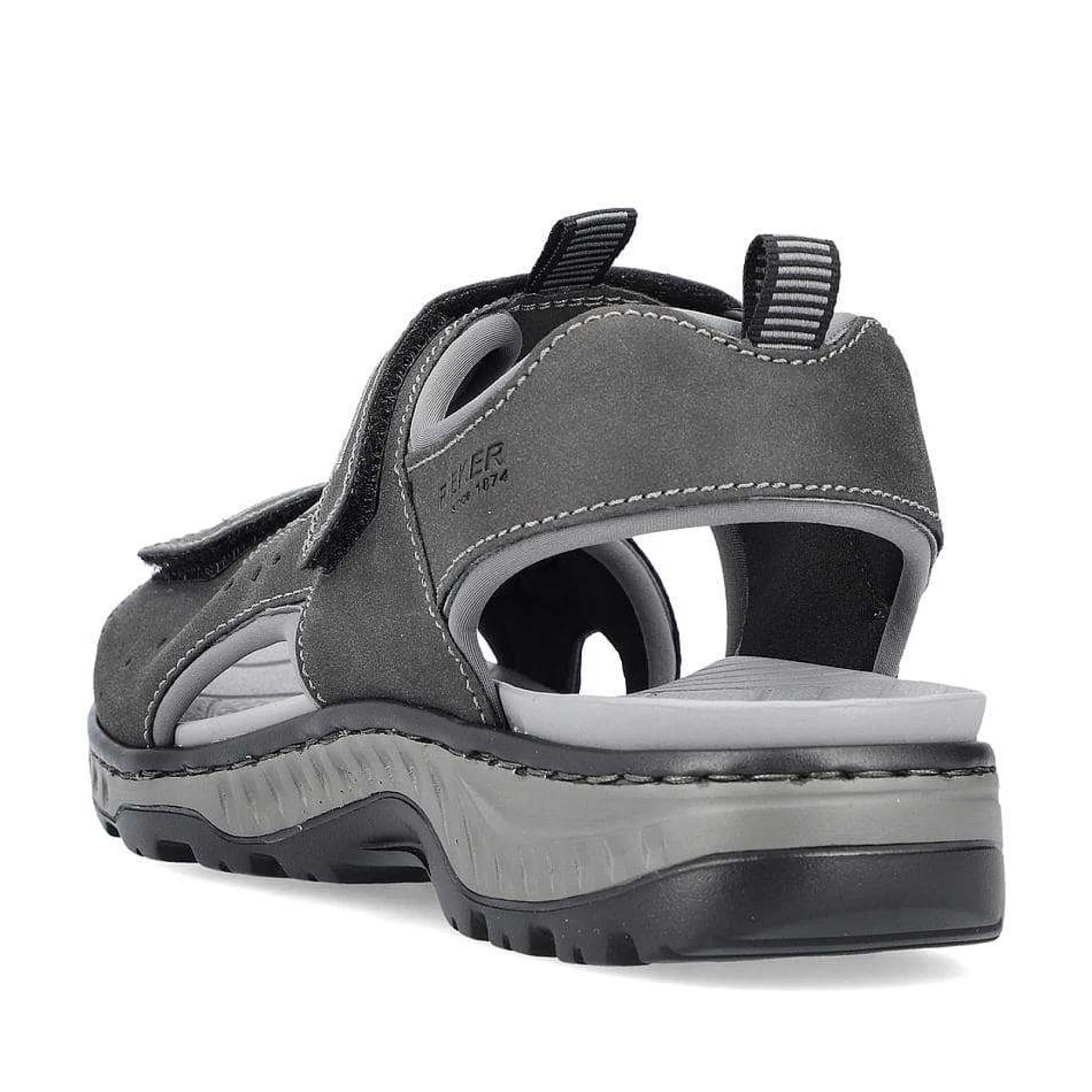 Rieker Men'S Trekking Sandals Moon Grey