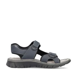 Rieker Men'S Trekking Sandals Blue Gray