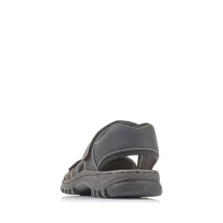 Rieker Men'S Trekking Sandals Graphite Black