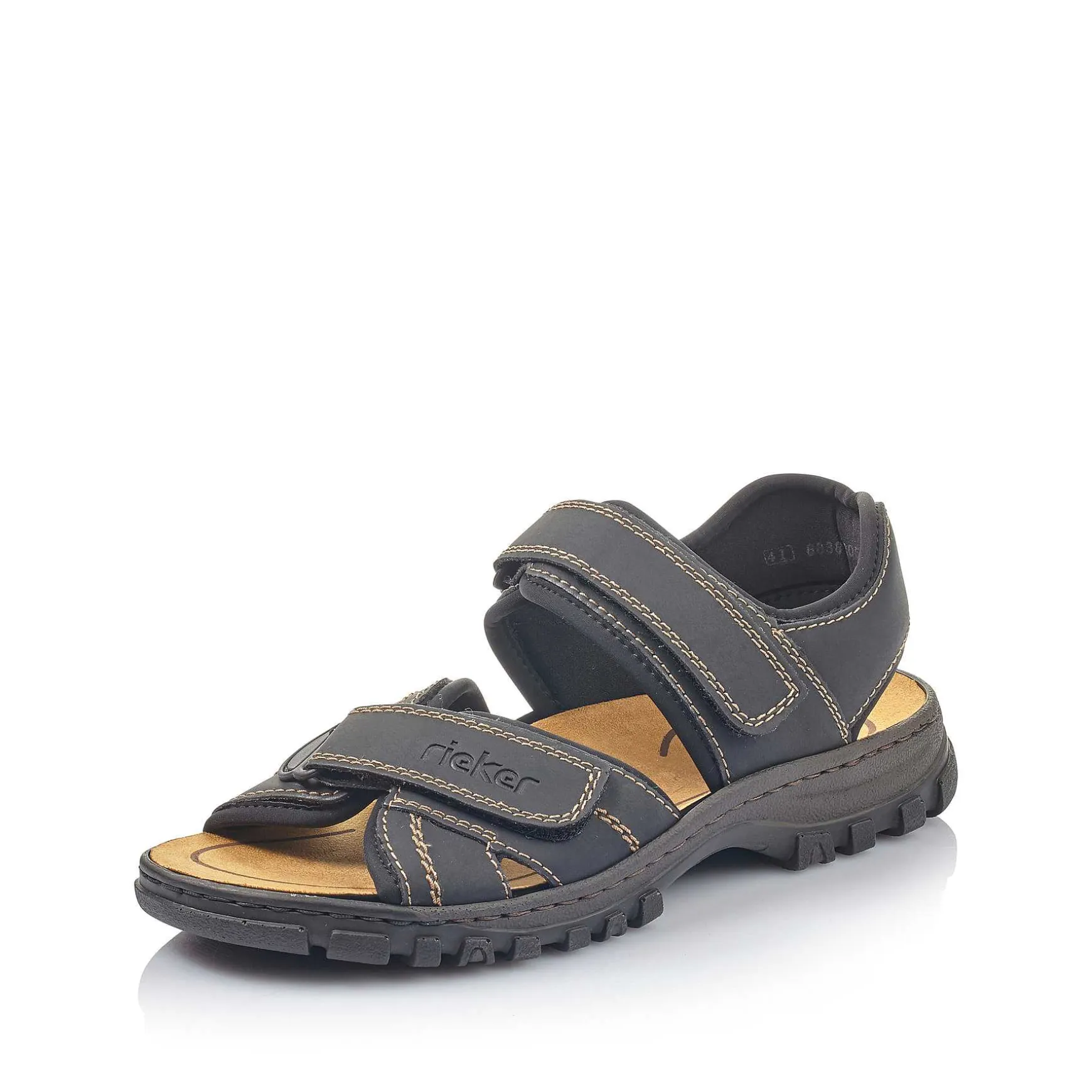 Rieker Men'S Trekking Sandals Graphite Black