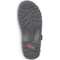 Rieker Men'S Trekking Sandals Graphite Black
