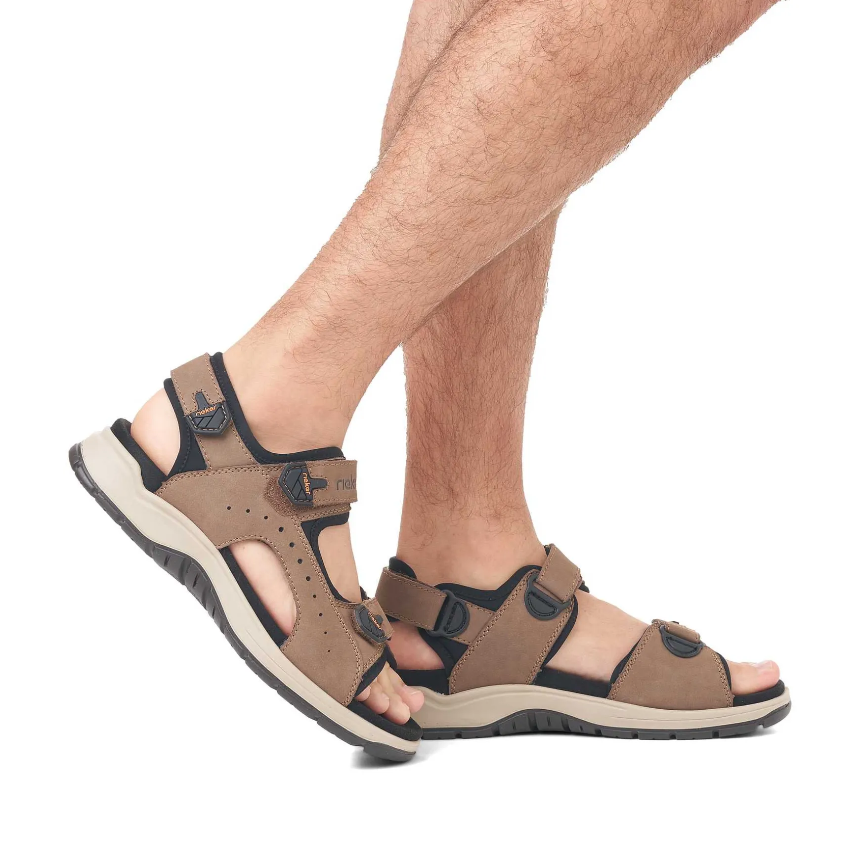 Rieker Men'S Trekking Sandals Light Brown