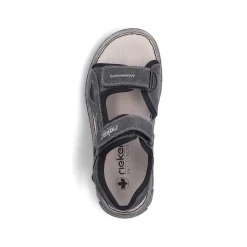 Rieker Men'S Trekking Sandals Stone Gray