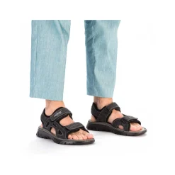 Rieker Men'S Trekking Sandals Stone Gray
