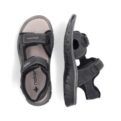 Rieker Men'S Trekking Sandals Stone Gray