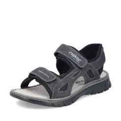 Rieker Men'S Trekking Sandals Stone Gray
