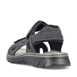 Rieker Men'S Trekking Sandals Stone Gray