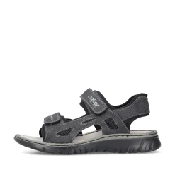 Rieker Men'S Trekking Sandals Stone Gray