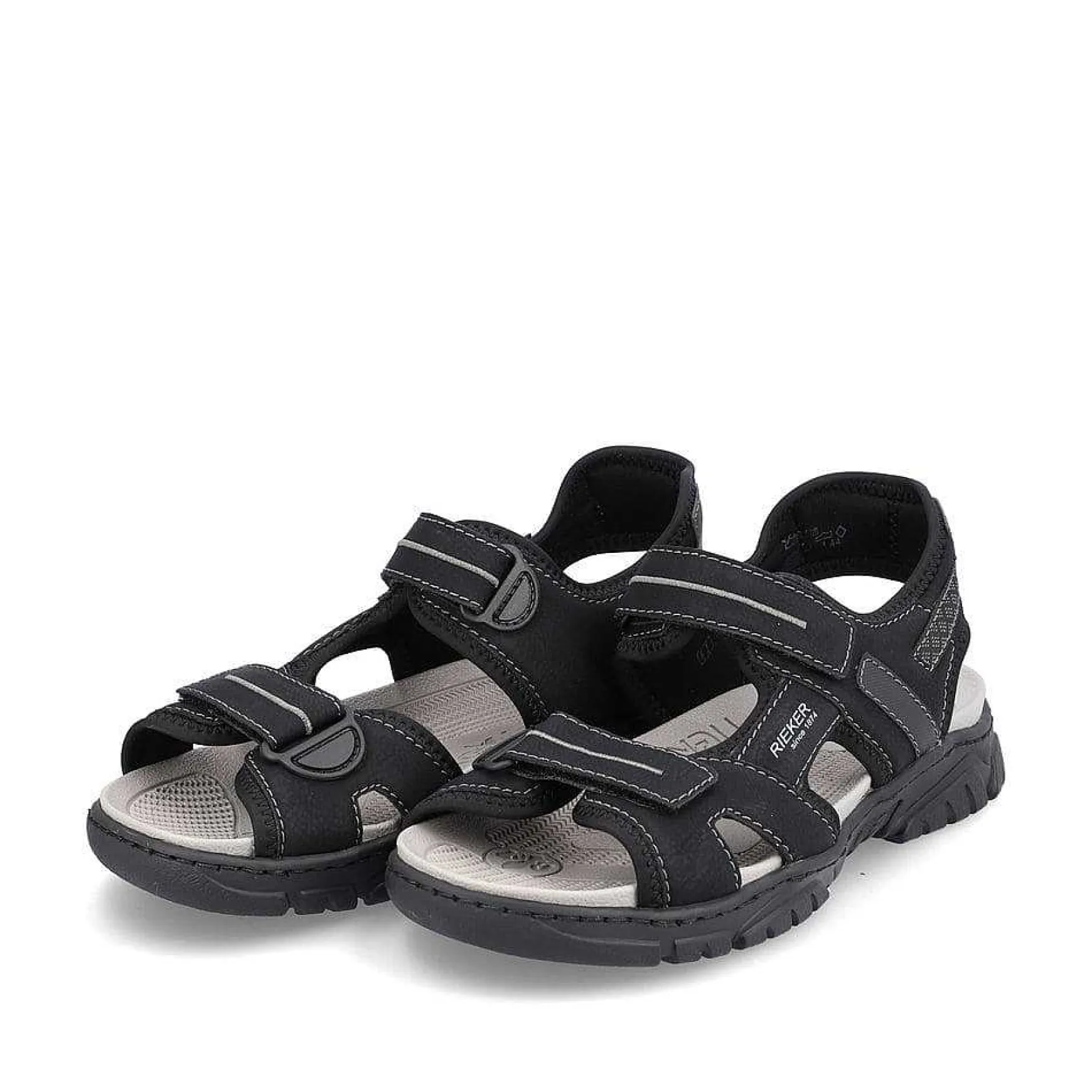 Rieker Men'S Trekking Sandals Jet Black