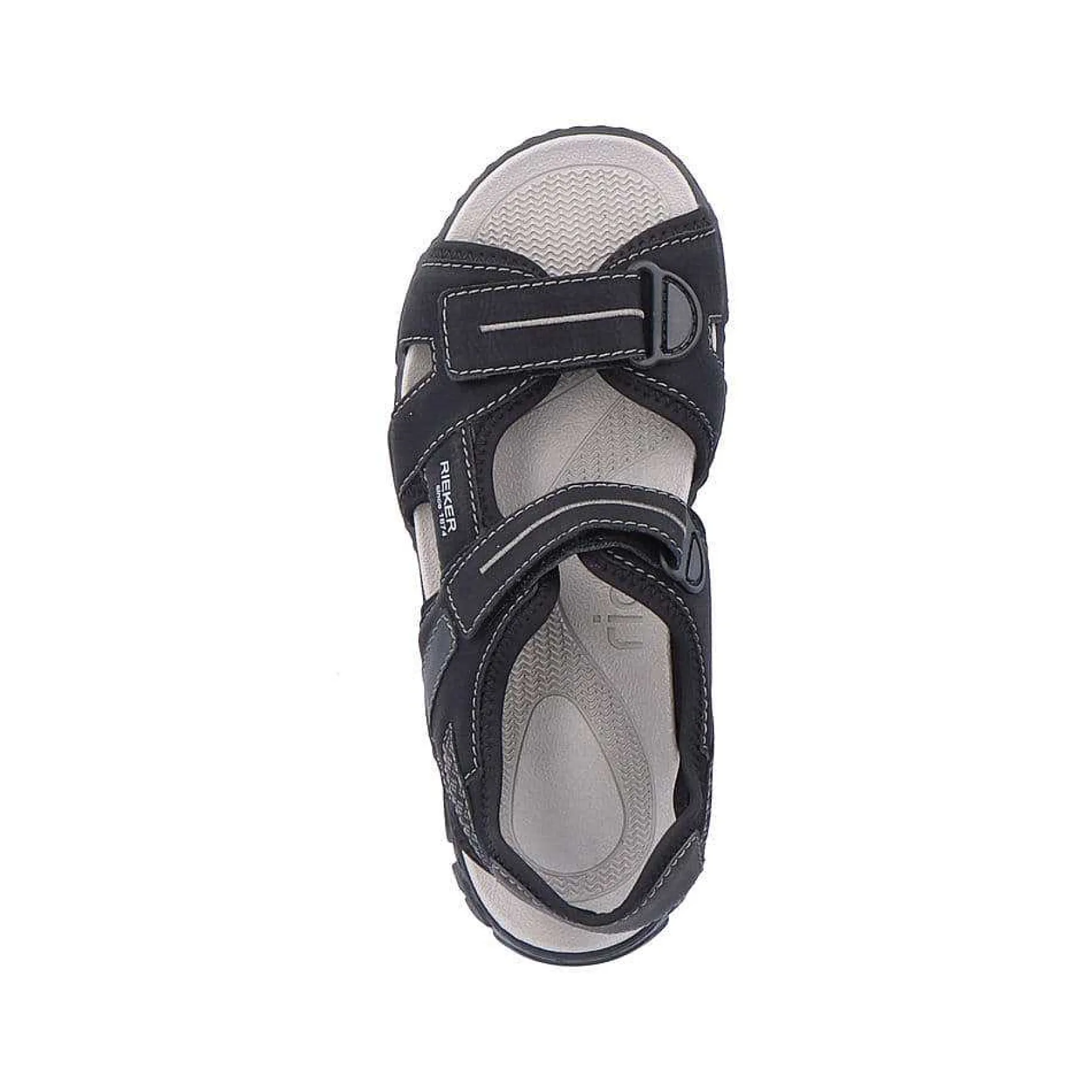Rieker Men'S Trekking Sandals Jet Black