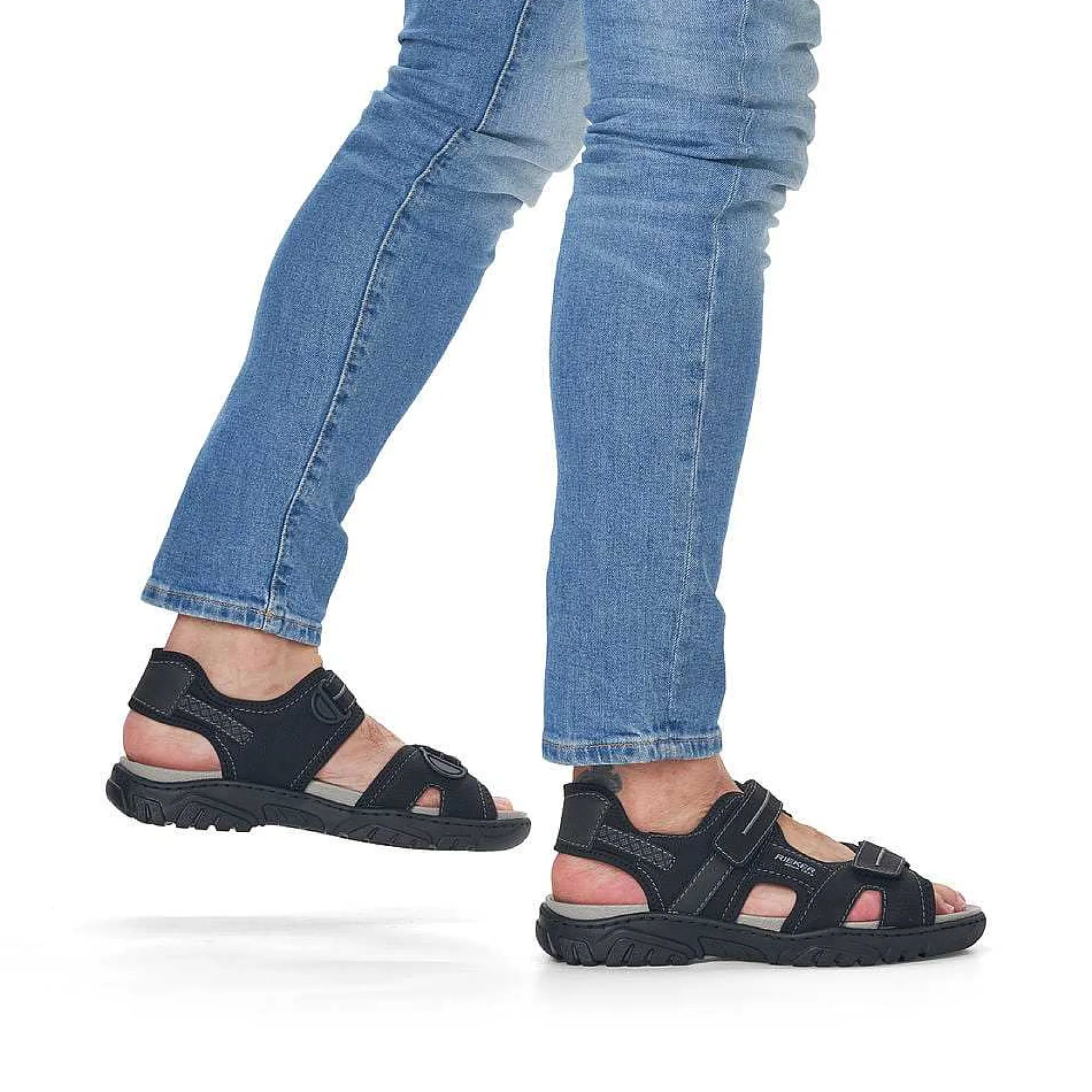 Rieker Men'S Trekking Sandals Jet Black