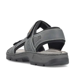 Rieker Men'S Trekking Sandals Dark Gray