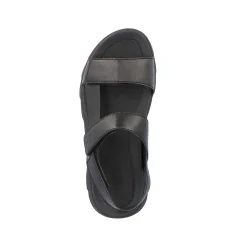 Rieker Men'S Trekking Sandals Midnight Black