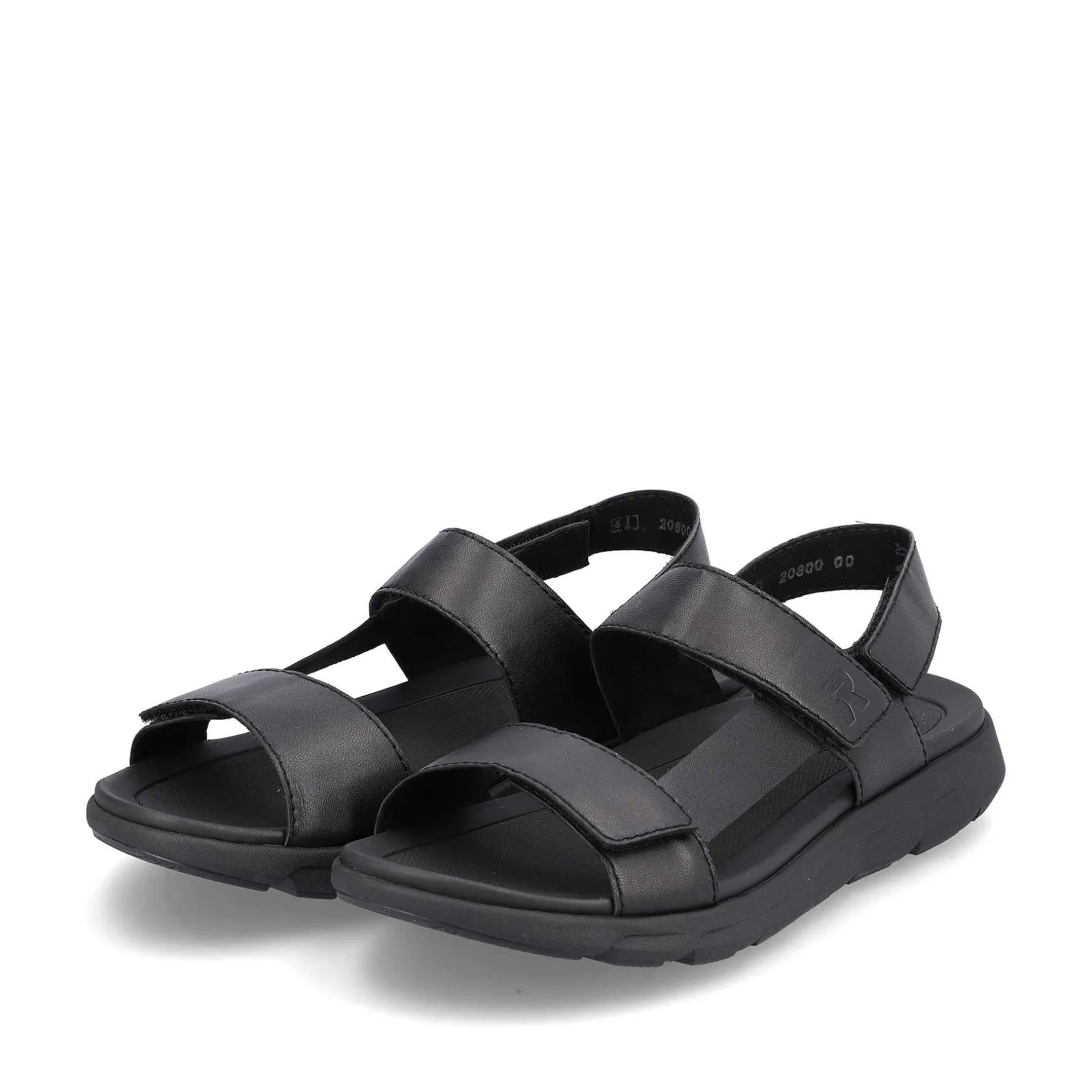 Rieker Men'S Trekking Sandals Midnight Black