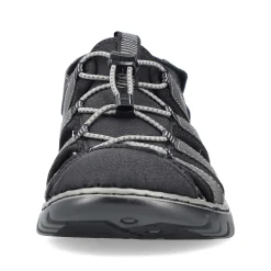 Rieker Men'S Trekking Sandals Graphite Black