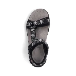 Rieker Men'S Trekking Sandals Asphalt Black-Gray