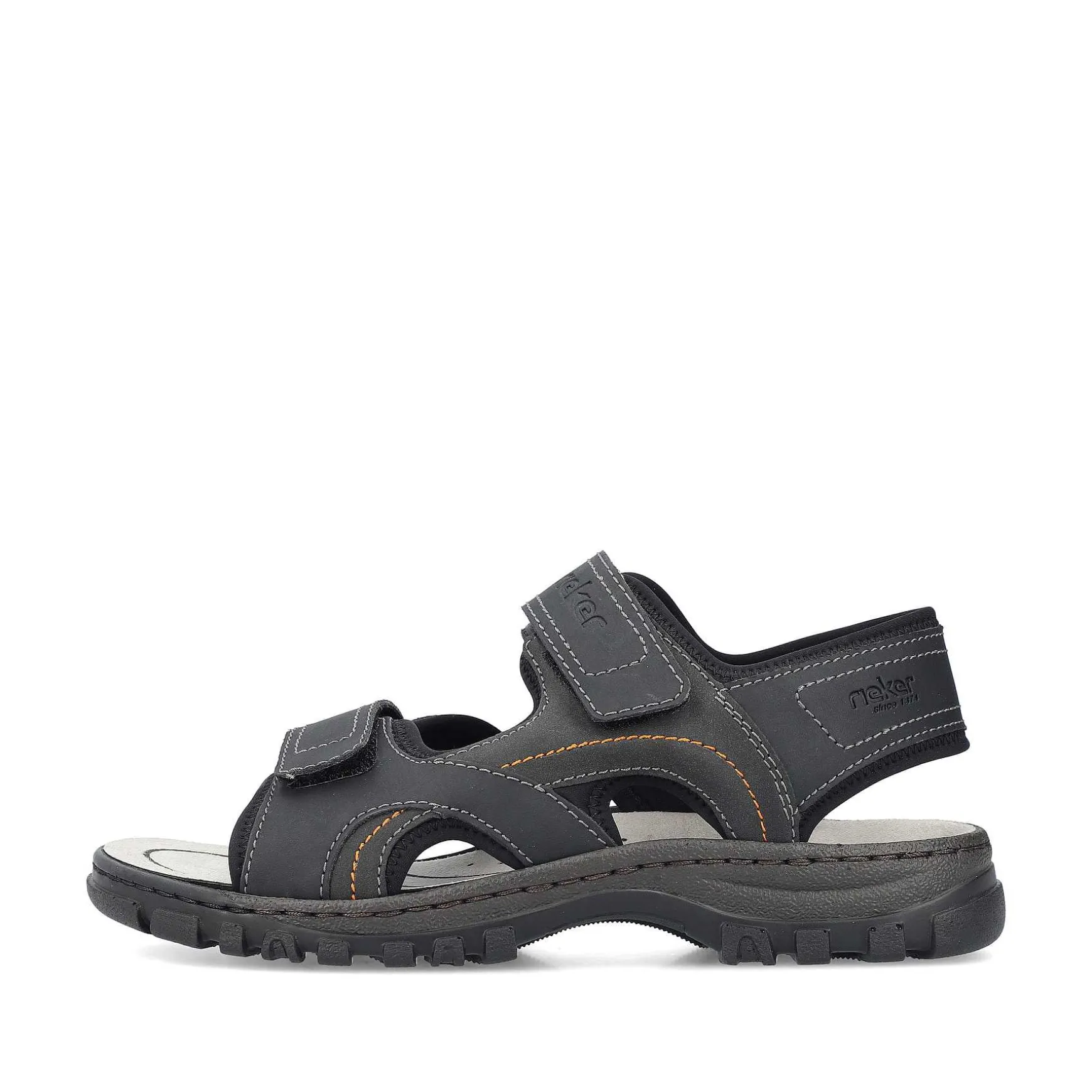 Rieker Men'S Trekking Sandals Midnight Black