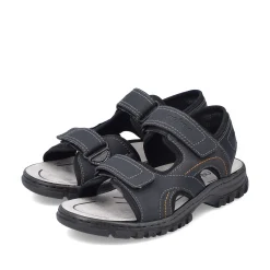 Rieker Men'S Trekking Sandals Midnight Black