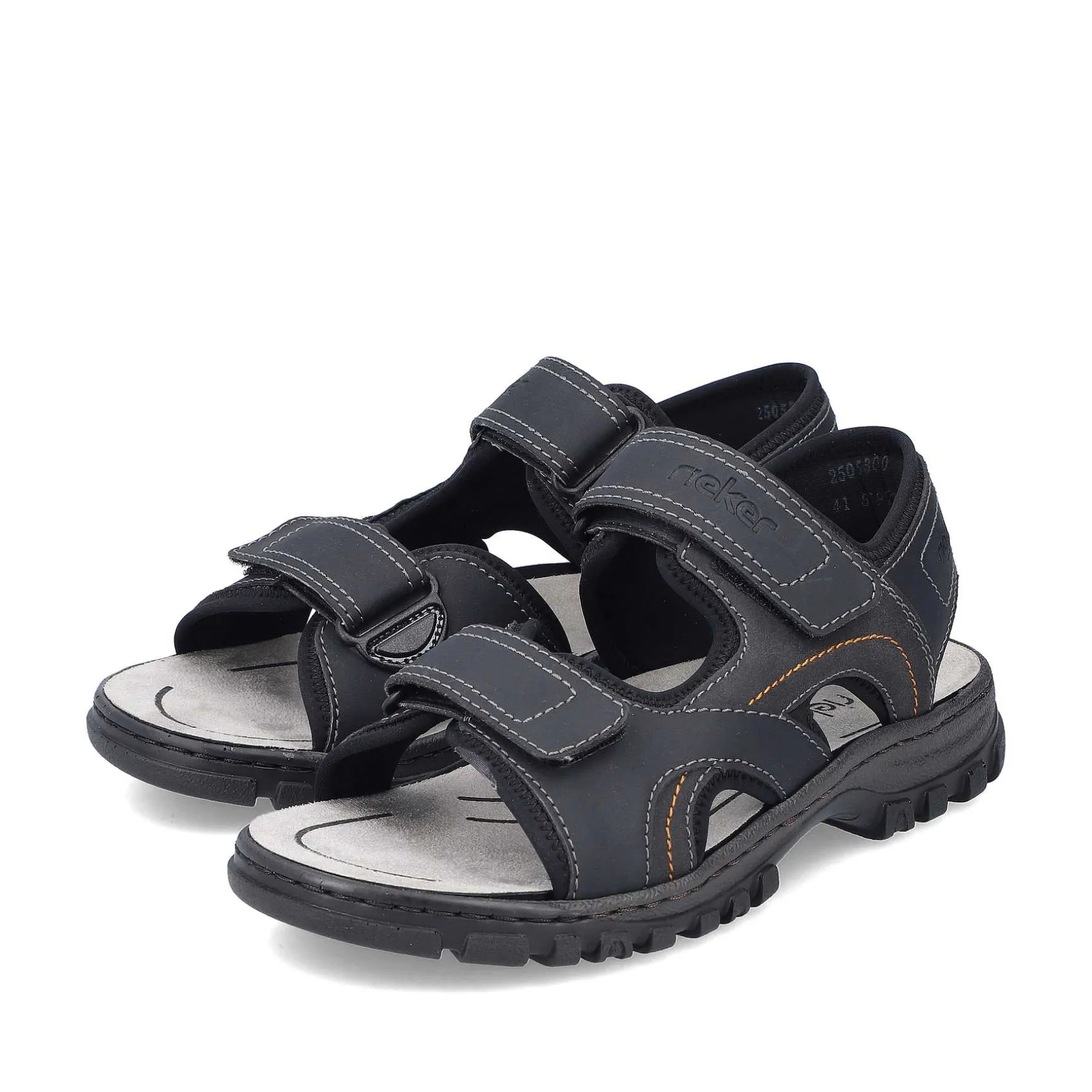 Rieker Men'S Trekking Sandals Midnight Black