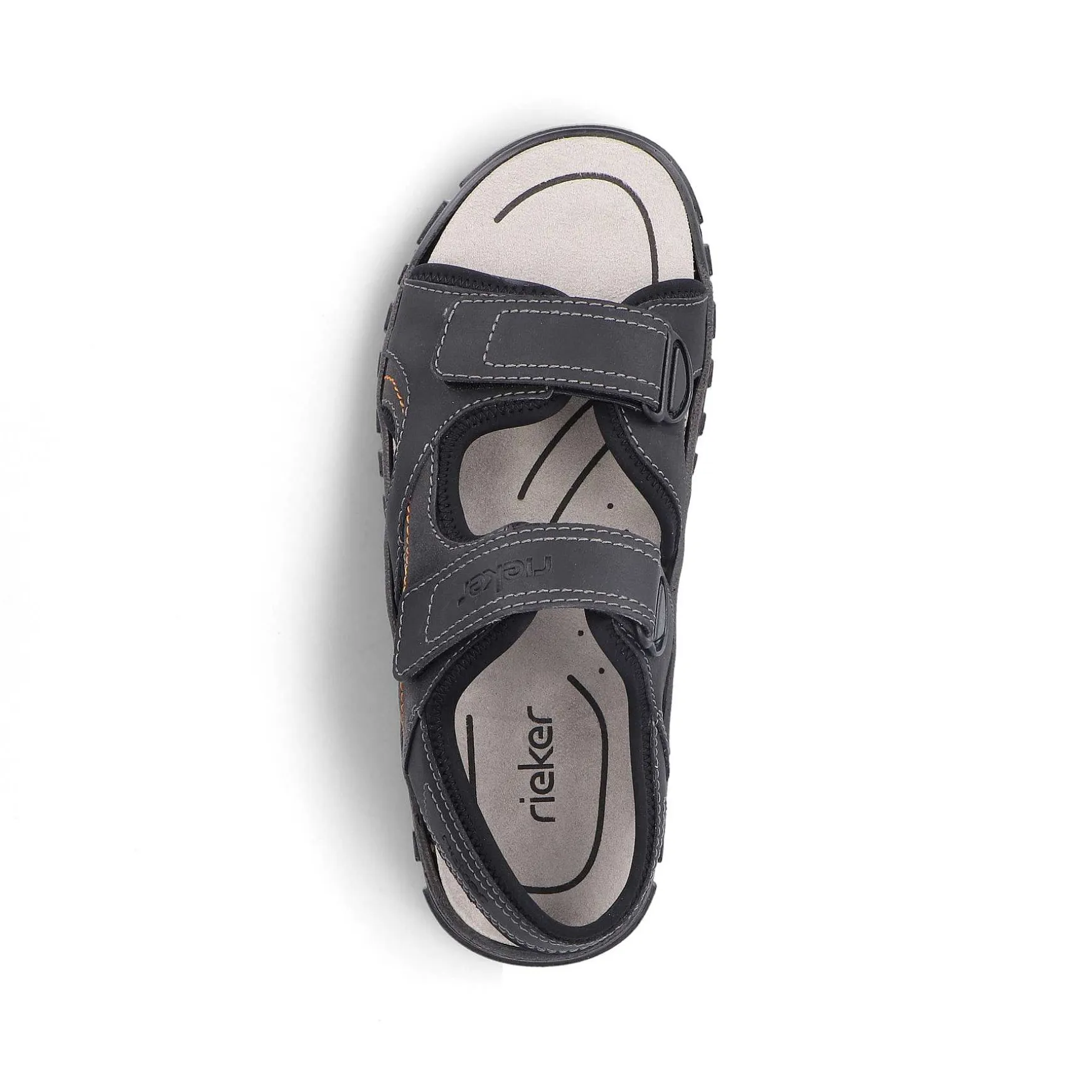 Rieker Men'S Trekking Sandals Midnight Black
