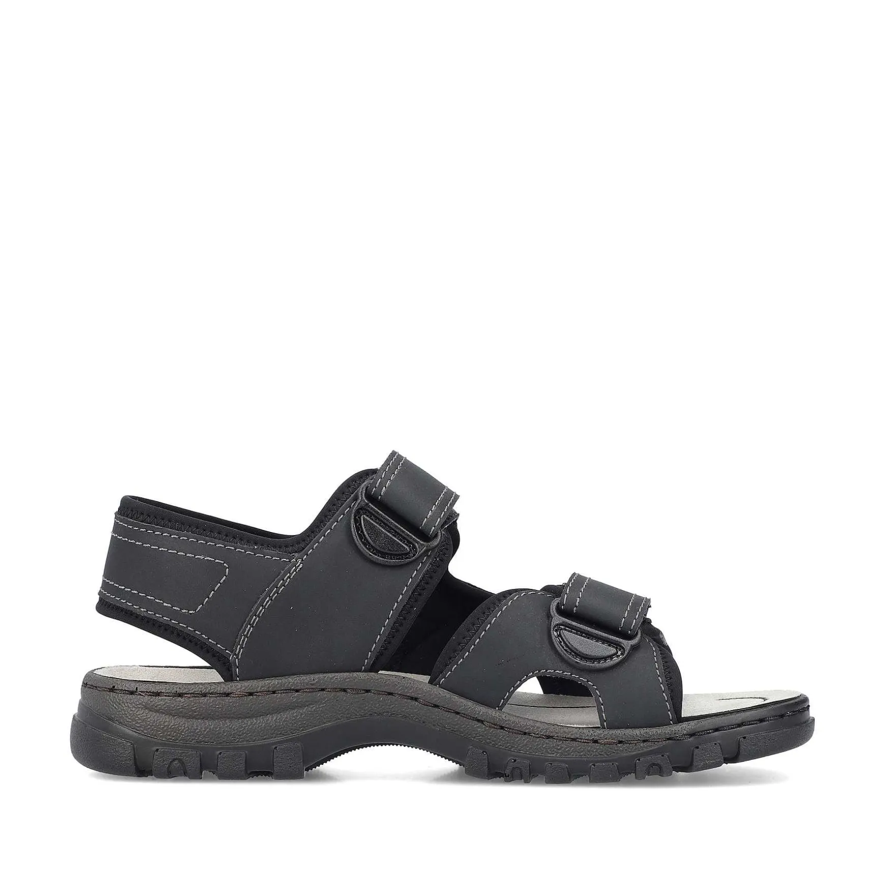 Rieker Men'S Trekking Sandals Midnight Black