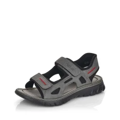 Rieker Men'S Trekking Sandals Rock Grey