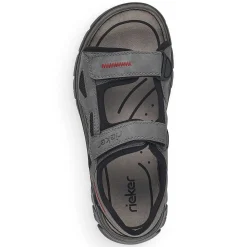 Rieker Men'S Trekking Sandals Rock Grey
