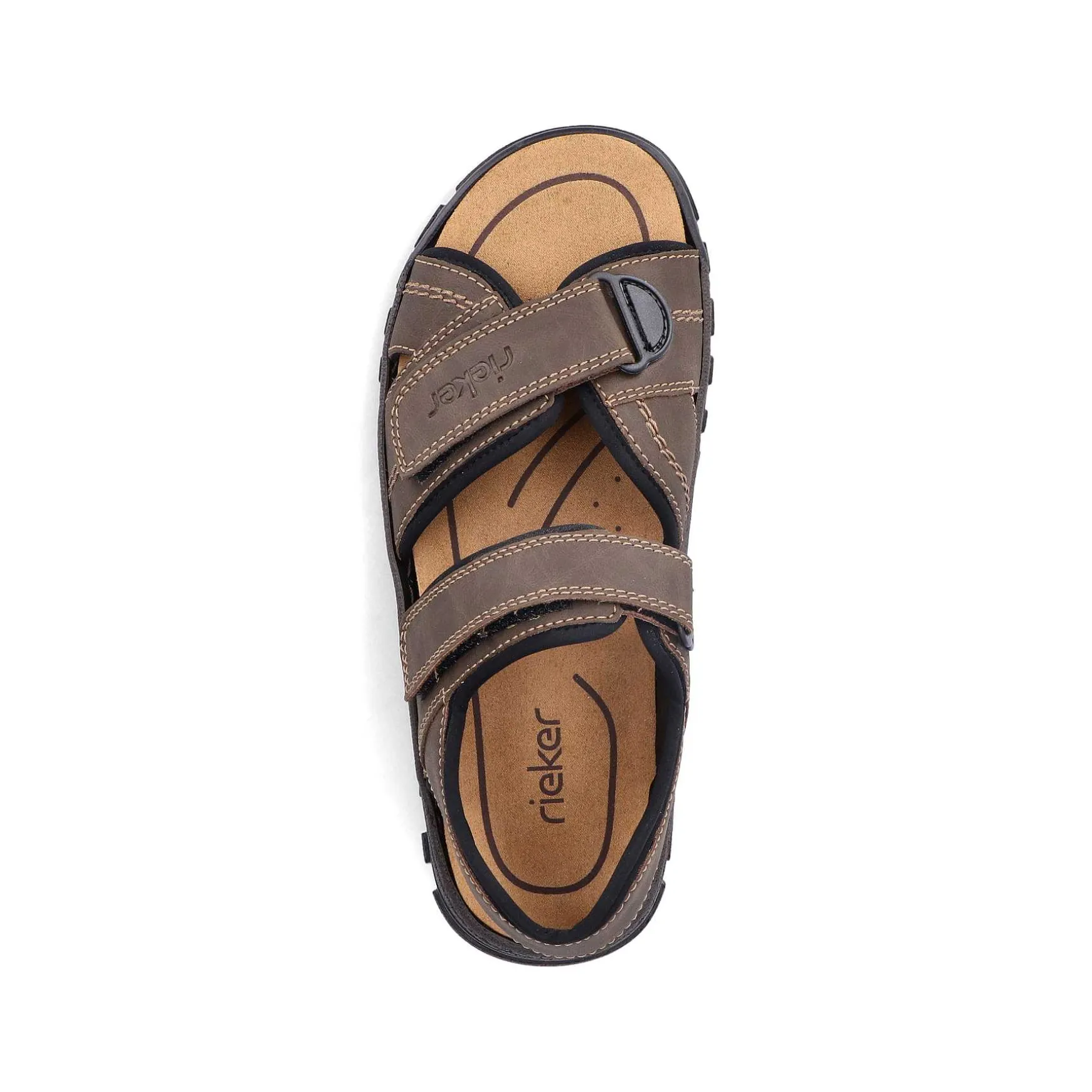 Rieker Men'S Trekking Sandals Espresso Brown