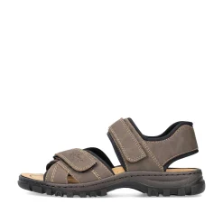 Rieker Men'S Trekking Sandals Espresso Brown