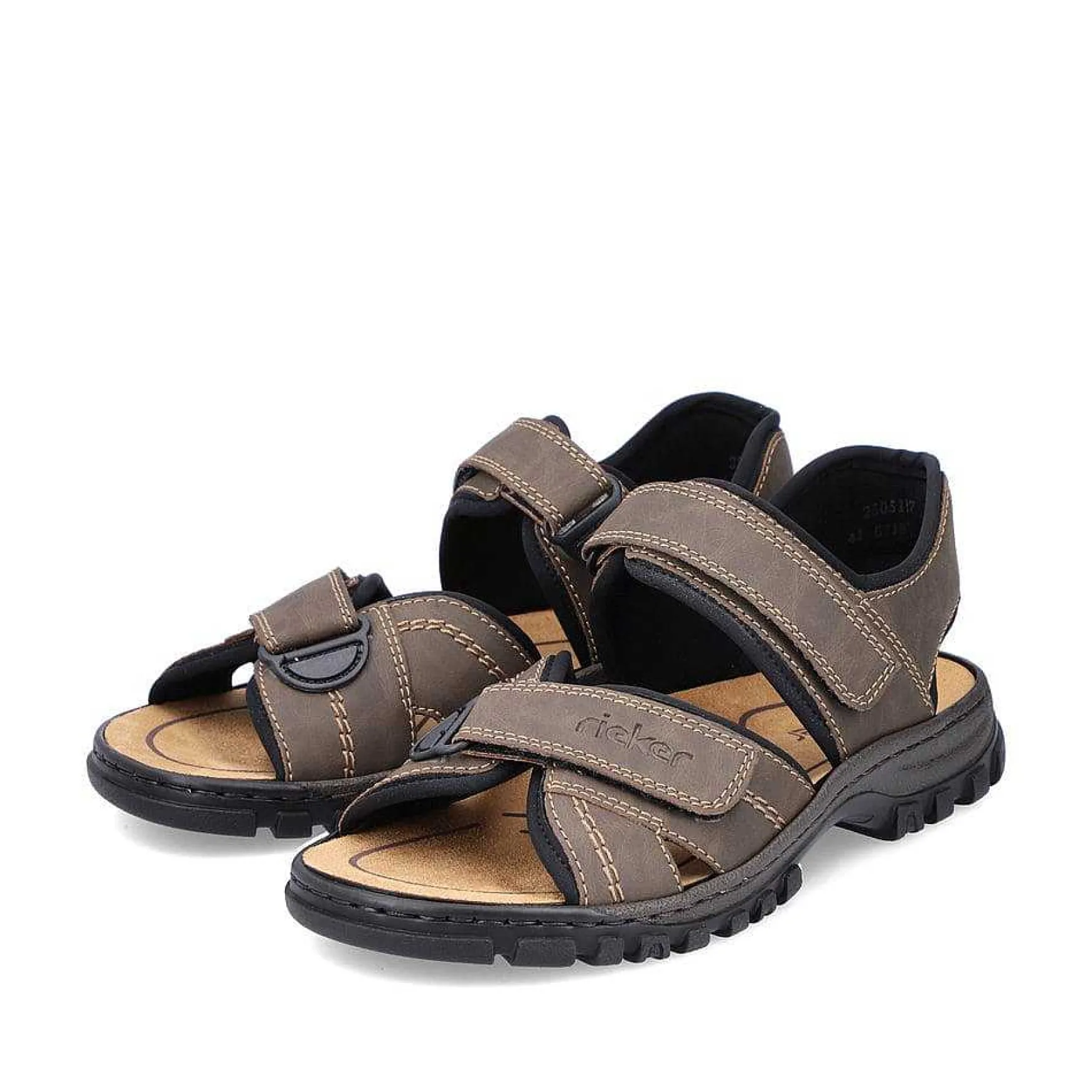 Rieker Men'S Trekking Sandals Espresso Brown