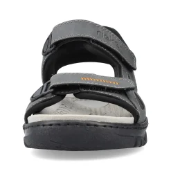 Rieker Men'S Trekking Sandals Steel Gray