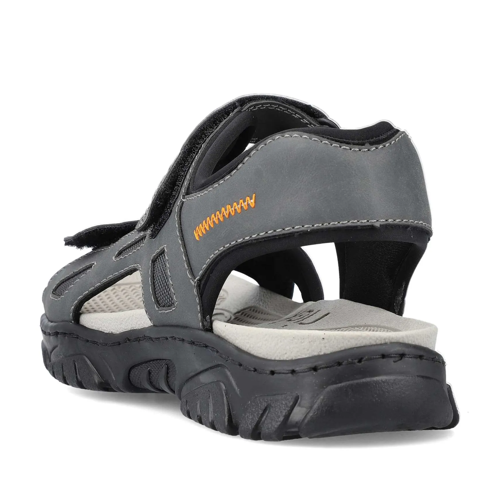 Rieker Men'S Trekking Sandals Steel Gray