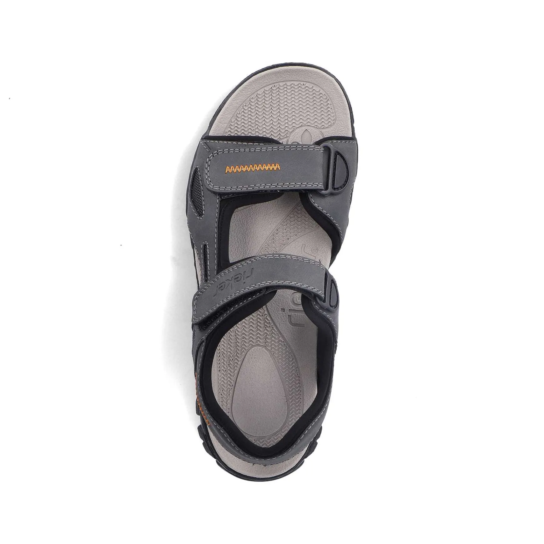 Rieker Men'S Trekking Sandals Steel Gray