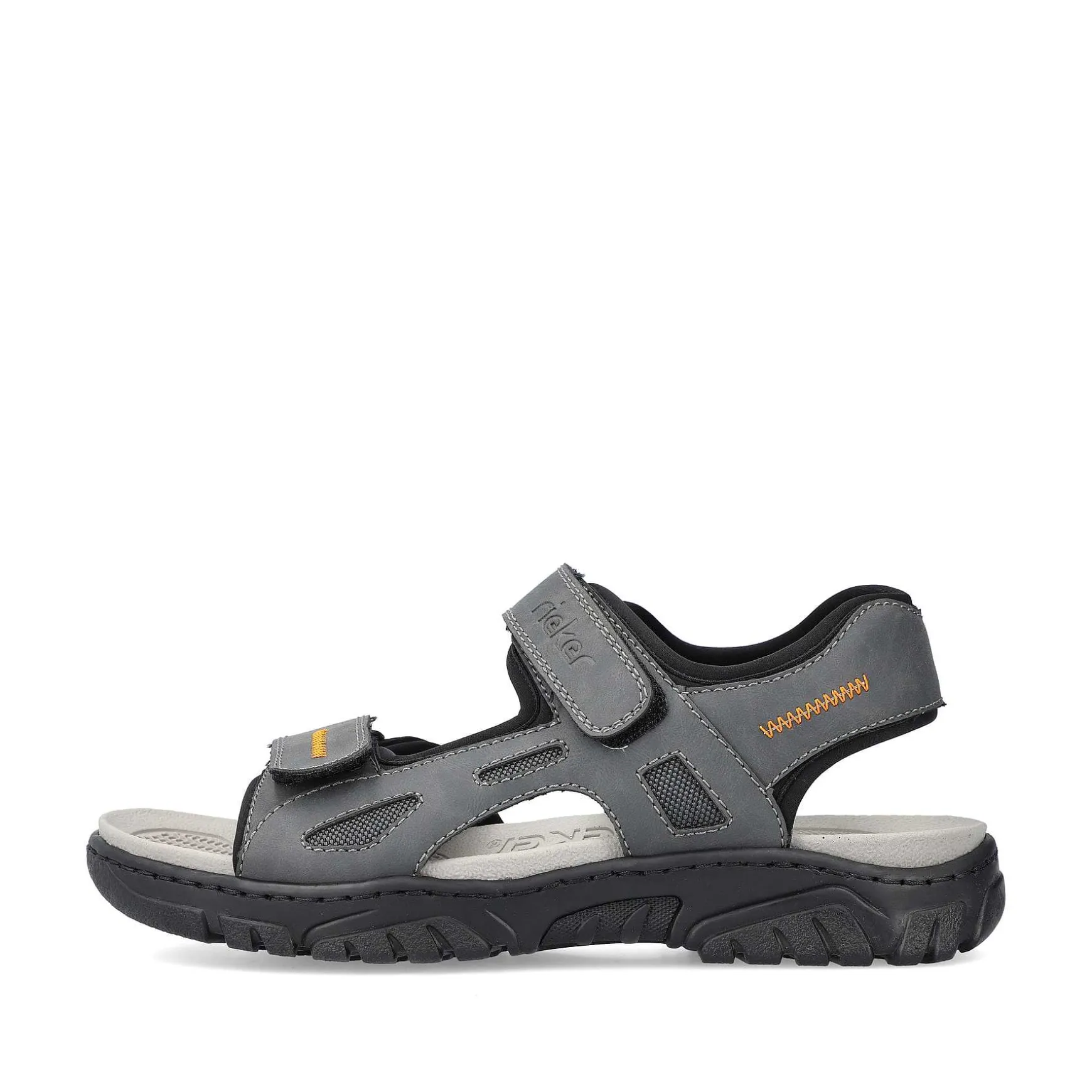 Rieker Men'S Trekking Sandals Steel Gray