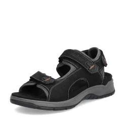 Rieker Men'S Trekking Sandals Night Black