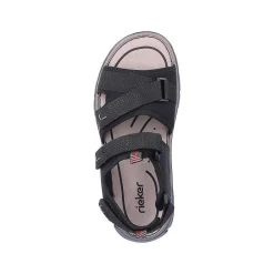 Rieker Men'S Trekking Sandals Jet Black