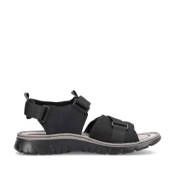 Rieker Men'S Trekking Sandals Jet Black
