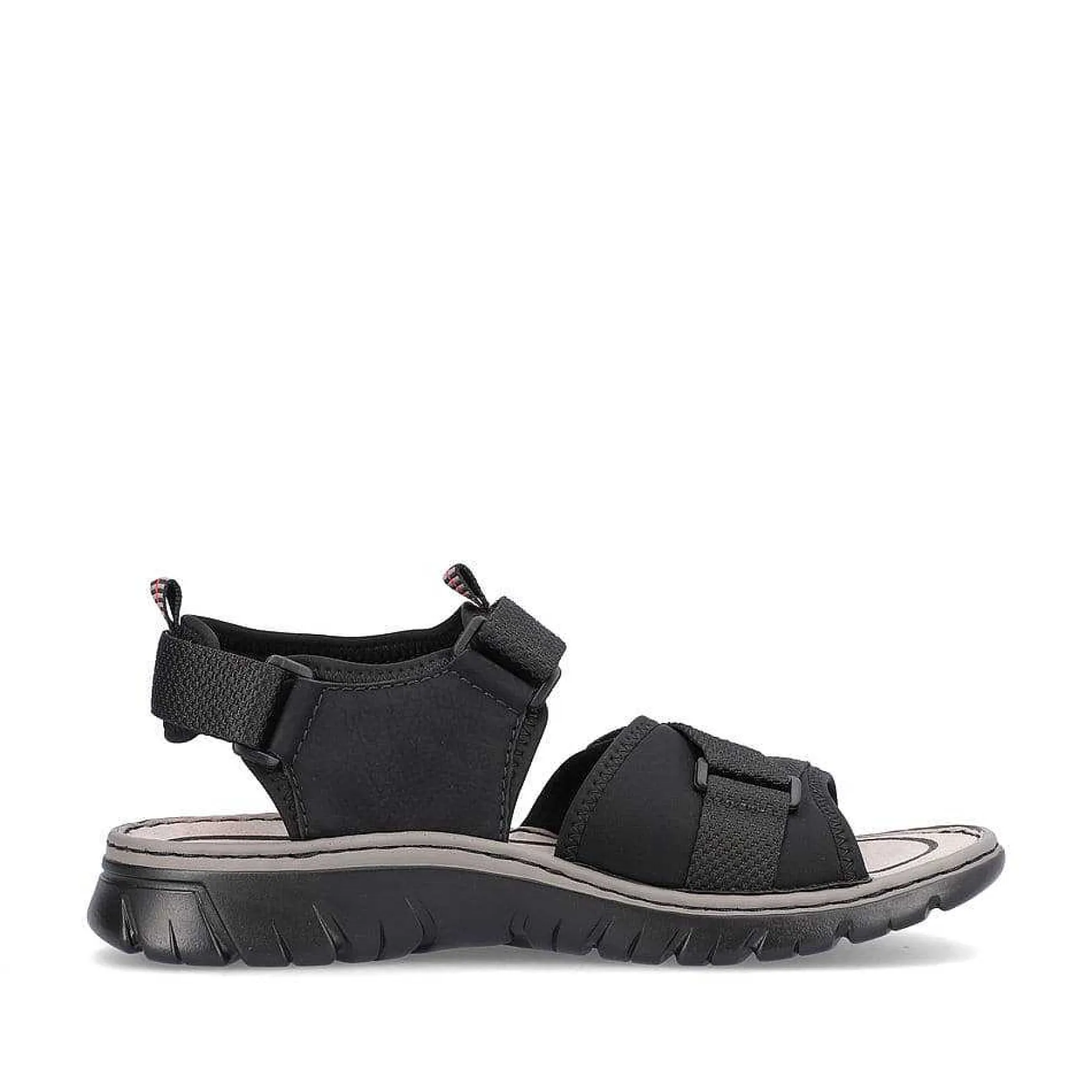 Rieker Men'S Trekking Sandals Jet Black