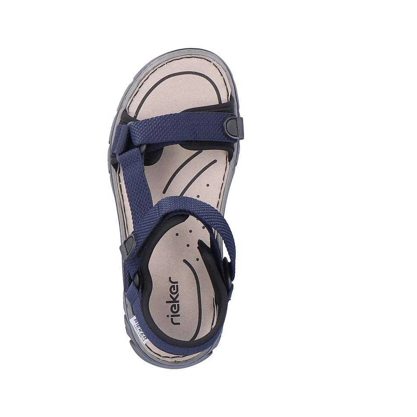 Rieker Men'S Trekking Sandals Navy Blue