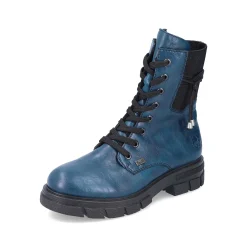 Rieker Women'S Biker Boots Petrol-Black
