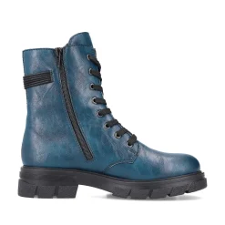 Rieker Women'S Biker Boots Petrol-Black
