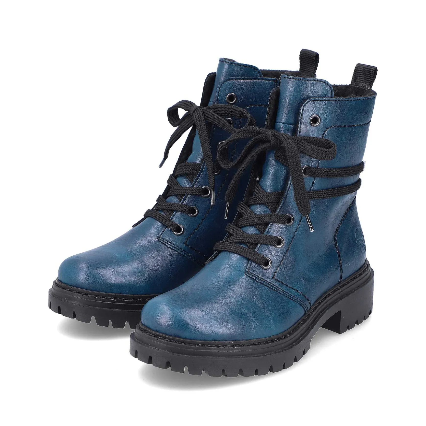 Rieker Women'S Biker Boots Cyan Blue