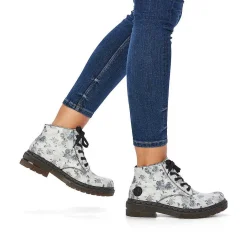 Rieker Women'S Biker Boots Silver White