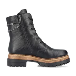 Rieker Women'S Biker Boots Asphalt Black