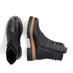 Rieker Women'S Biker Boots Asphalt Black
