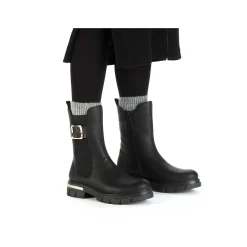 Rieker Women'S Biker Boots Jet Black